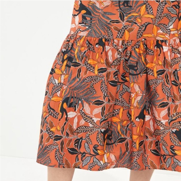 ✨ Anthropologie Flounced Midi Dress Sz S - Picture 6 of 8